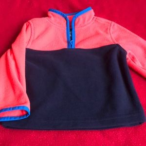 Colorblock boys half zip sweater